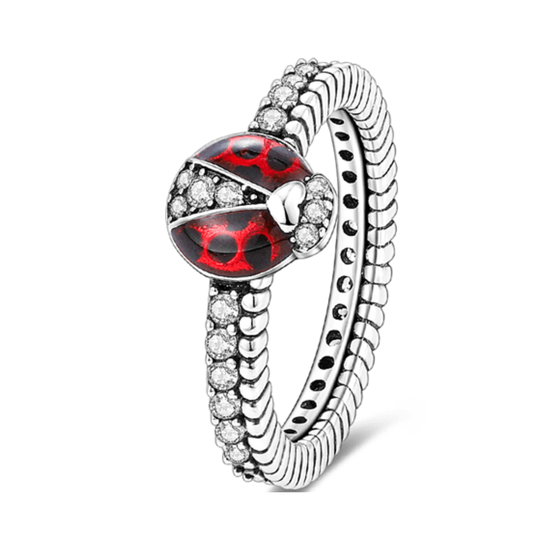 Ladybug ring best sale