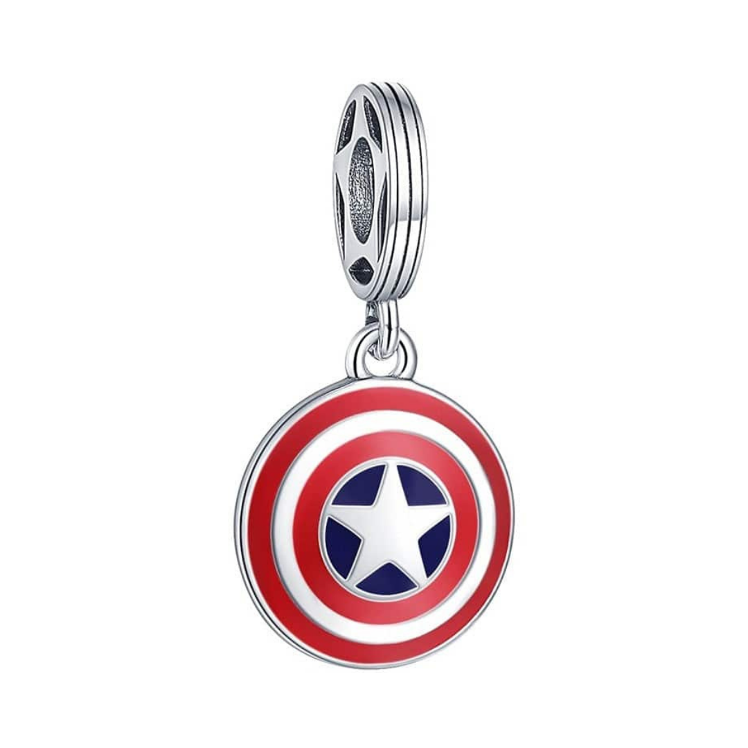 Captain America Shield Dangle Charm - Pretty Little Charms