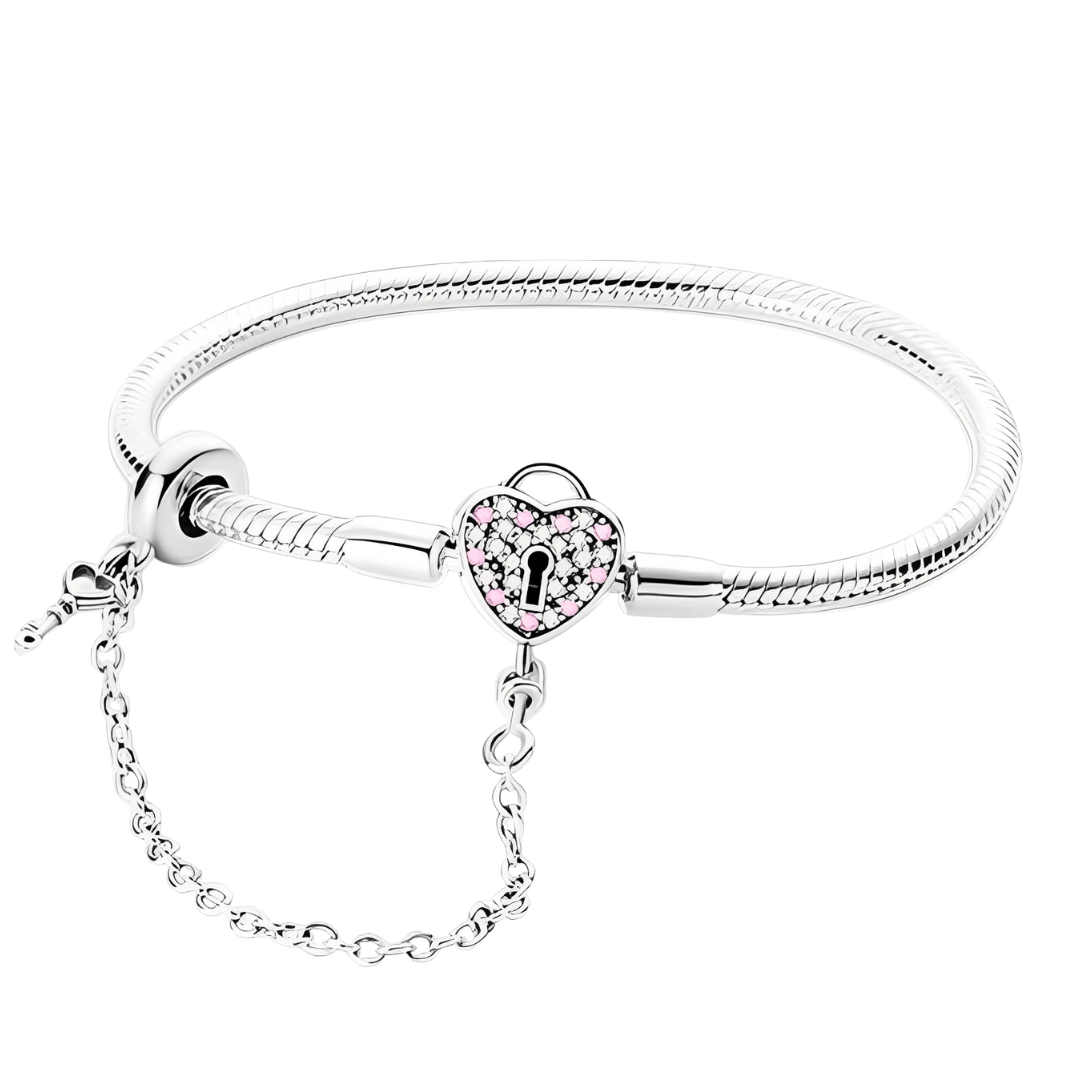 Pandora heart 2025 lock bracelet