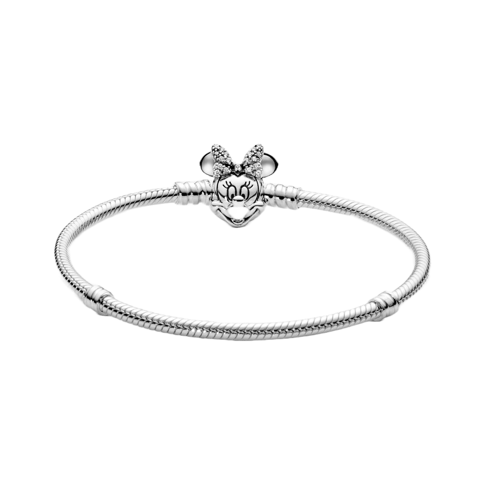 Pavé Minnie Mouse Clasp Snake Chain Bracelet - Pretty Little Charms