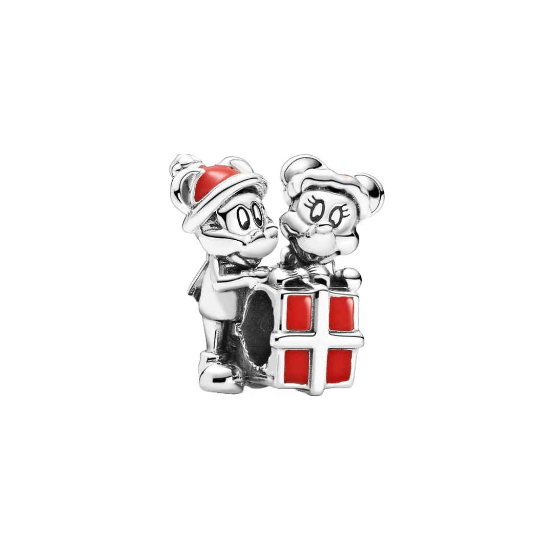 Mickey Mouse and Minnie Mouse Present Charm - Pretty Little Charms