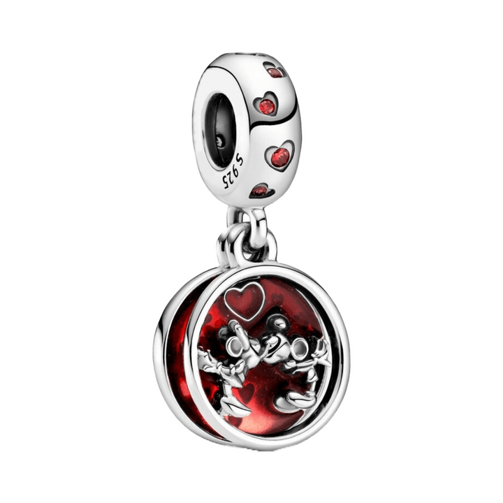 Mickey Mouse & Minnie Mouse Love and Kisses Dangle Charm - Pretty Little Charms