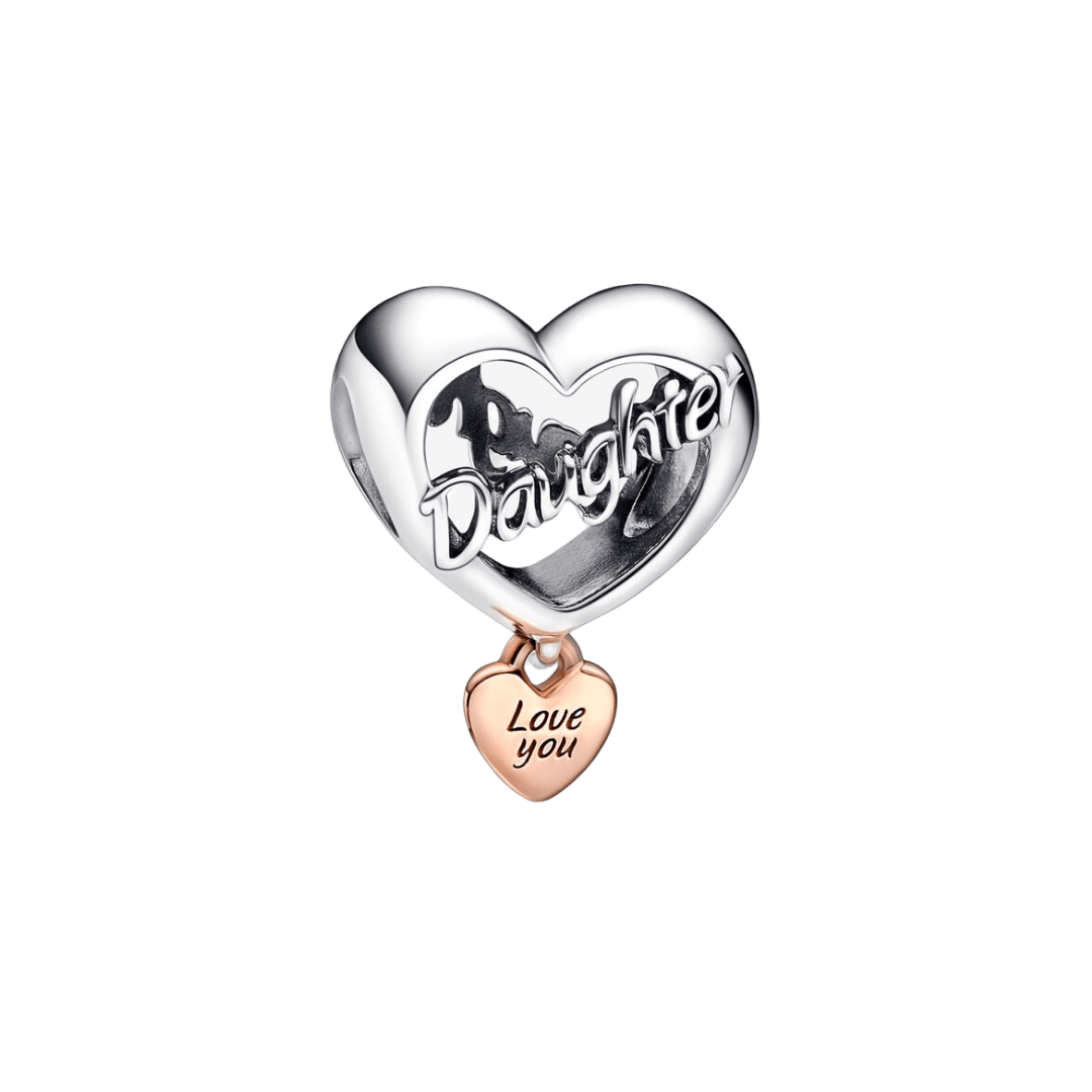 Love You Daughter Heart Charm - Pretty Little Charms