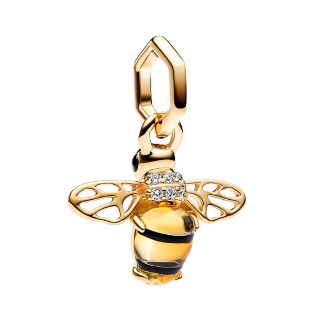 Murano Glass Bee Dangle Charm