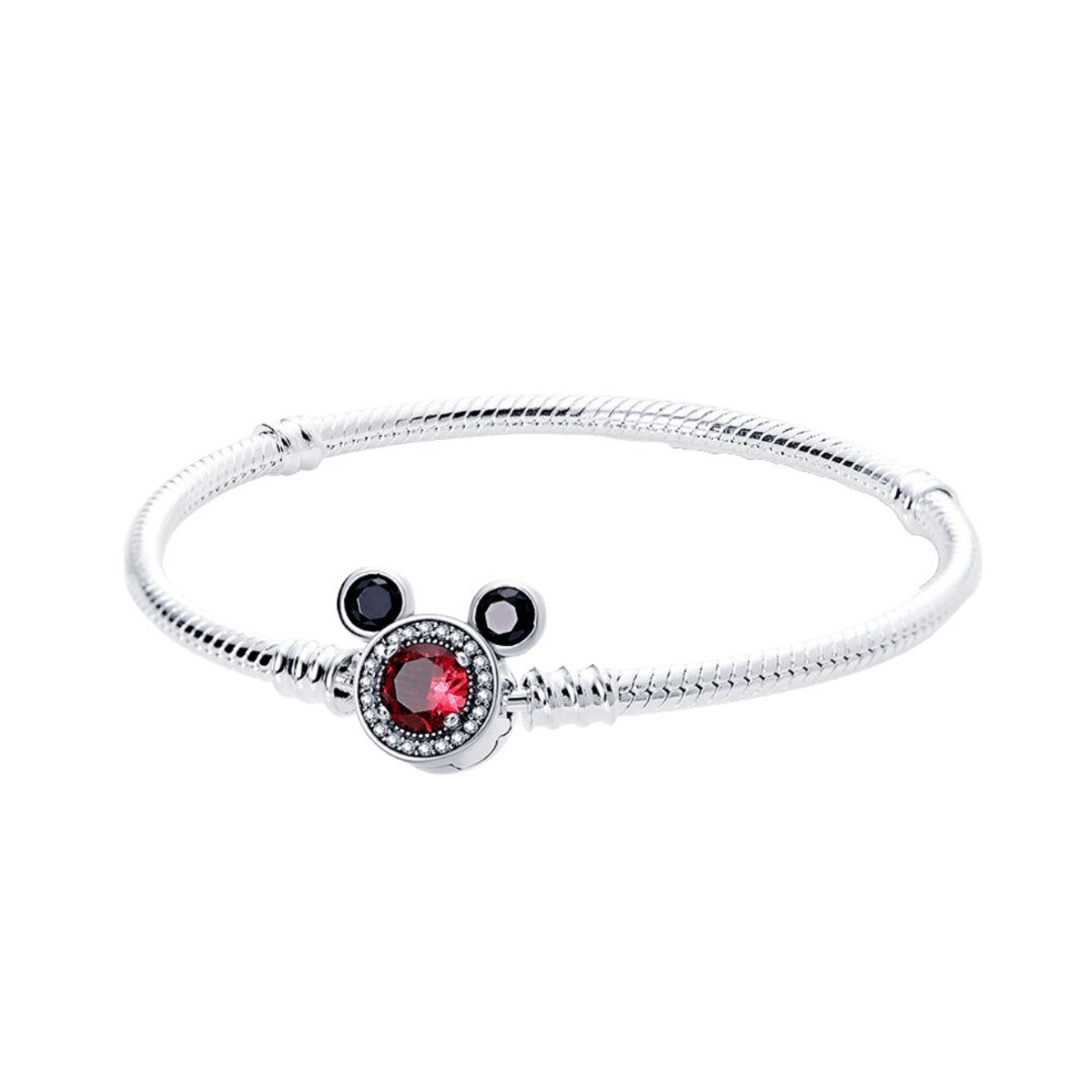 Red Mickey Mouse Snake Chain Bracelet
