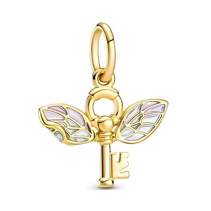 Winged Key Pendant - Pretty Little Charms