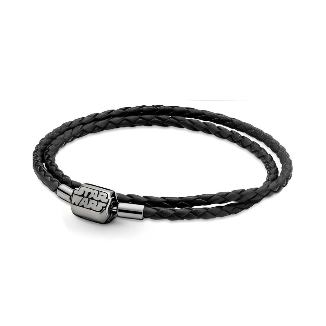 Clasp Double Black Leather Bracelet - Pretty Little Charms