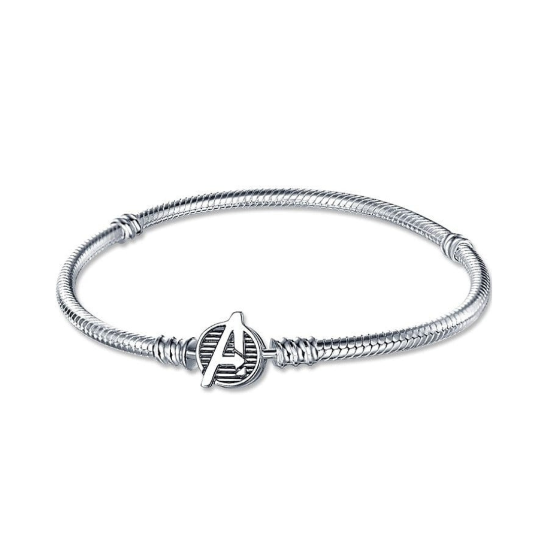 The Avengers Logo Clasp Snake Chain Bracelet - Pretty Little Charms