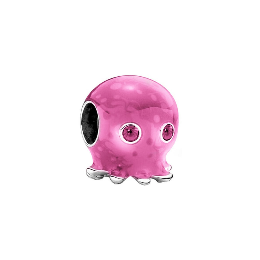 Ocean Bubbles & Waves Pink Octopus Charm