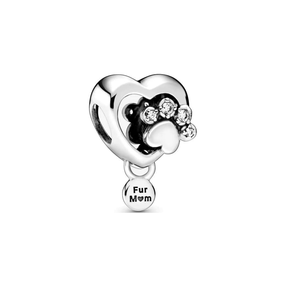 Fur mum Heart and Paw Charm
