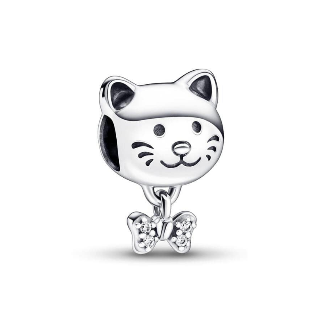 Cat and Bow Charm