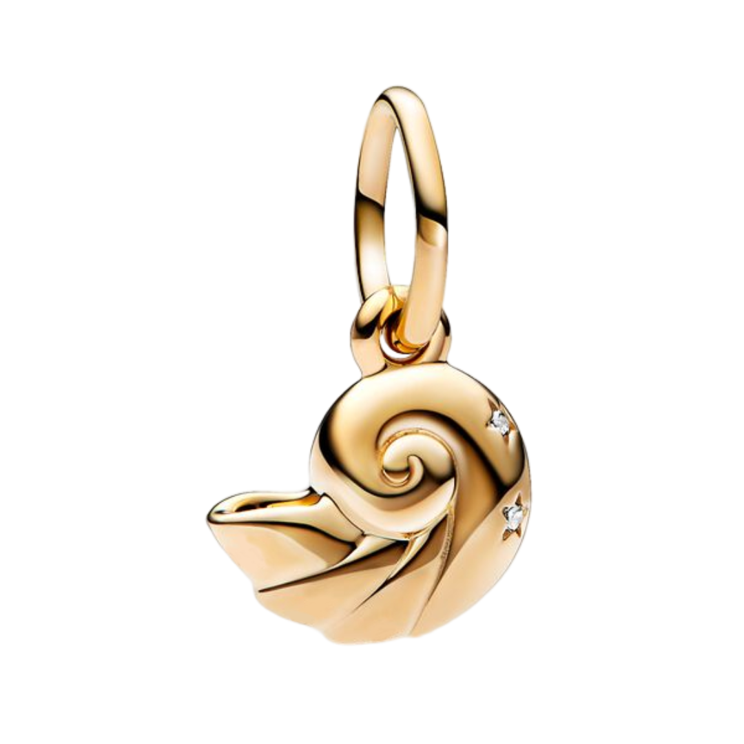 Little Mermaid Golden Shell Dangle Charm