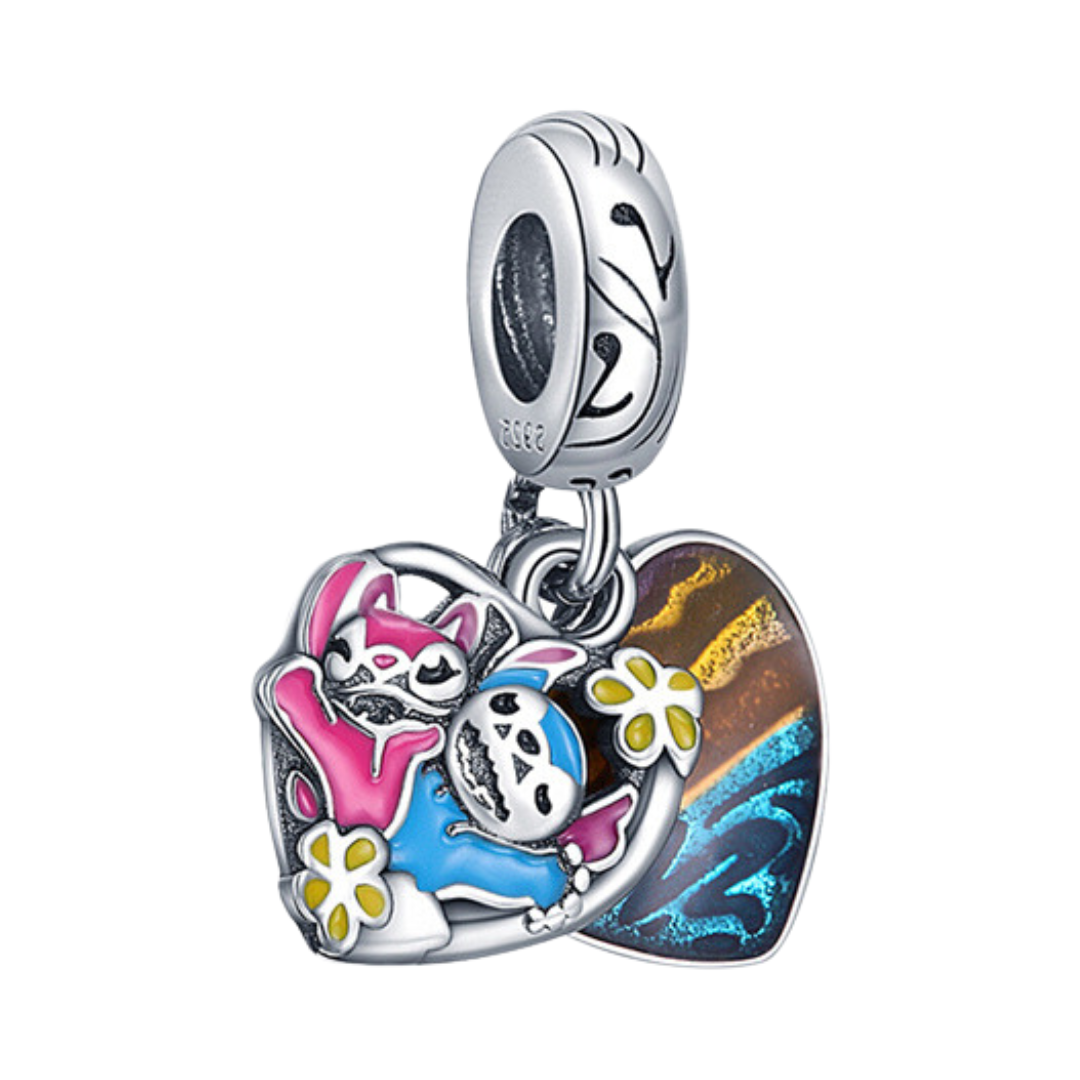 Lilo and Stitch, Stitch and Angel Double Dangle Charm