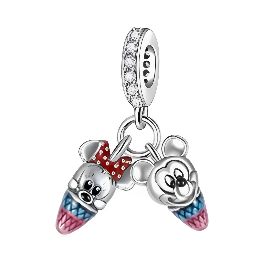 Mickey and Minnie Mouse Ice-cream Dangle Charm