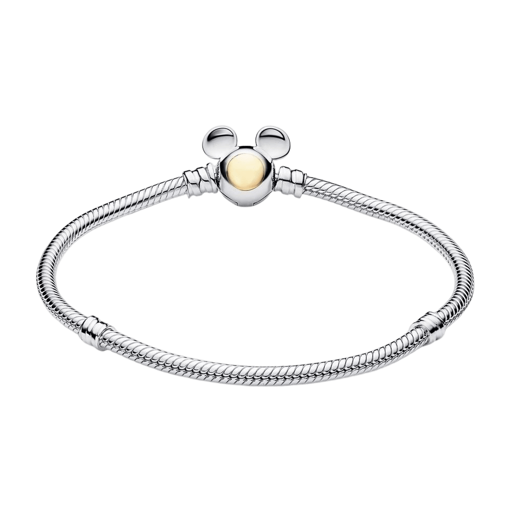 Golden Mickey Mouse Snake Chain Bracelet - Pretty Little Charms