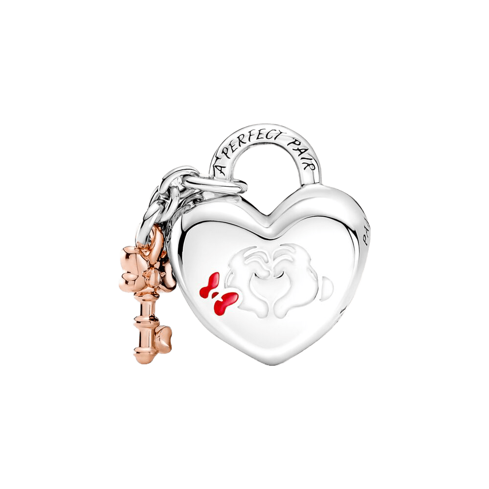 Mickey Mouse & Minnie Mouse Padlock Charm