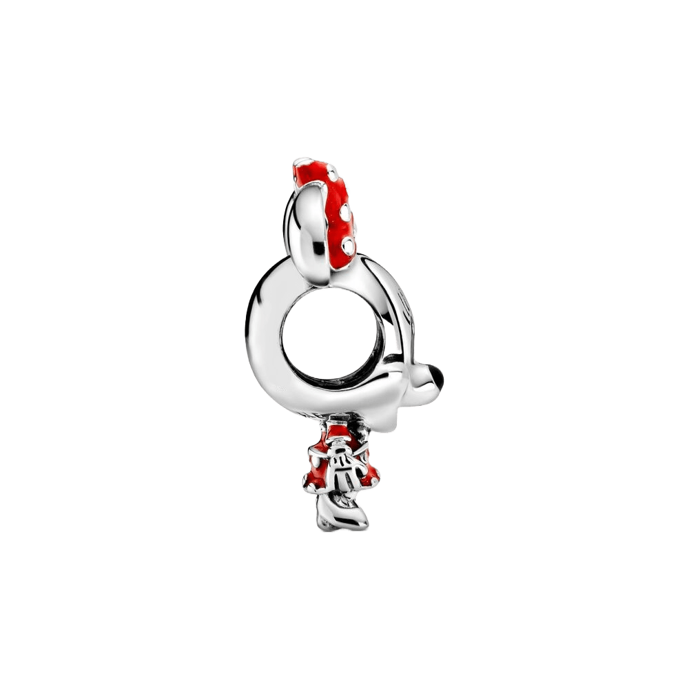 Minnie Mouse Dotted Dress & Bow Charm