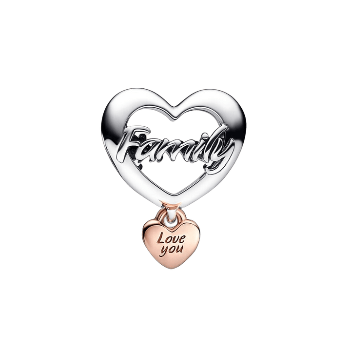Love You Family Heart Charm - Pretty Little Charms