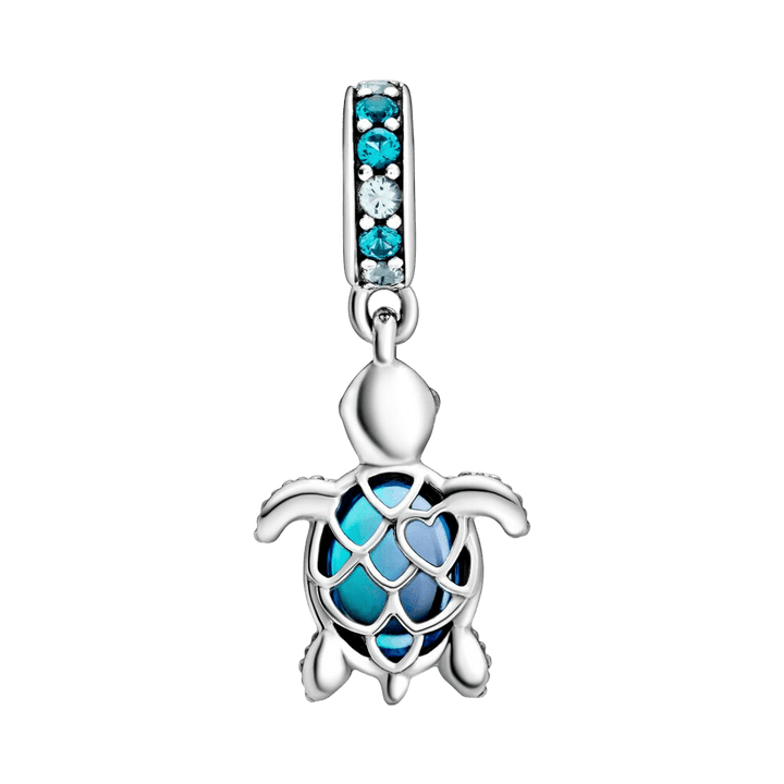 Murano Glass Sea Turtle Dangle Charm - Pretty Little Charms