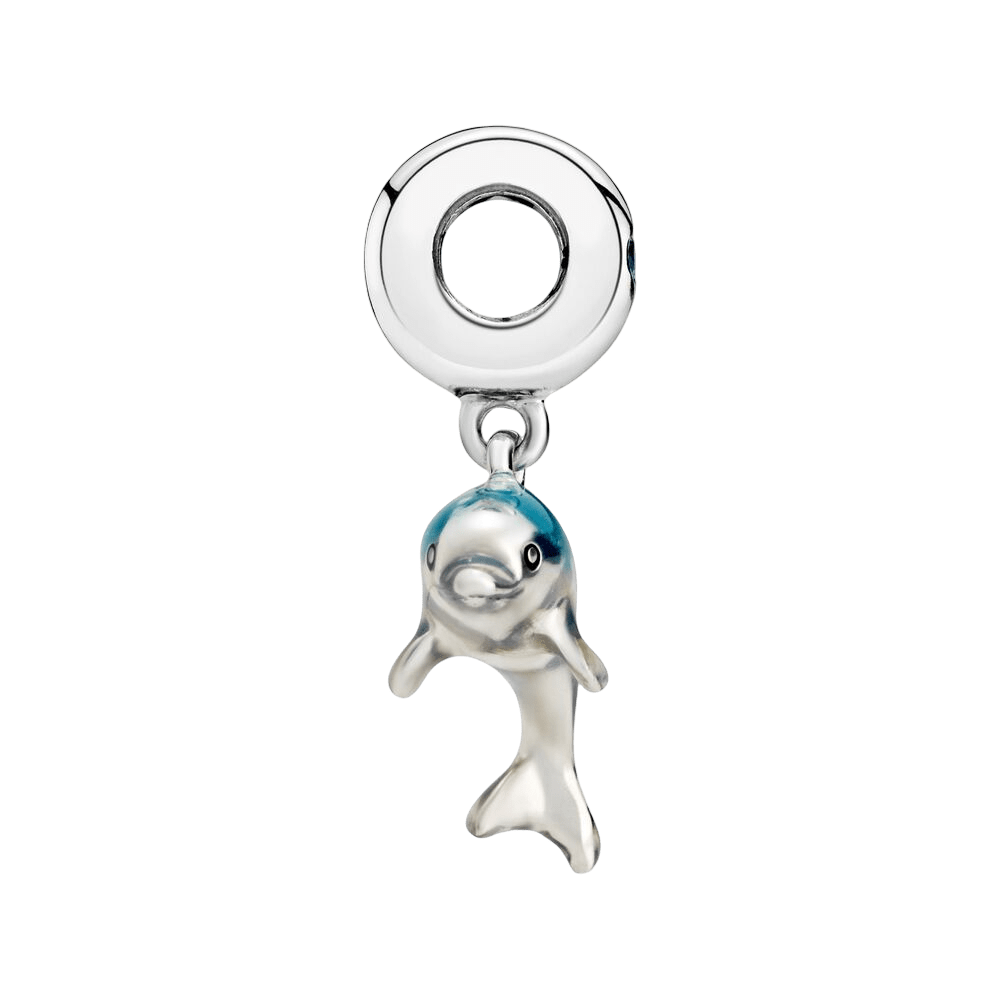 Shimmering Dolphin Dangle Charm - Pretty Little Charms