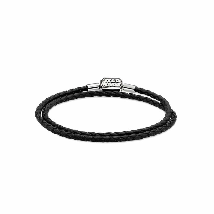 Clasp Double Black Leather Bracelet - Pretty Little Charms